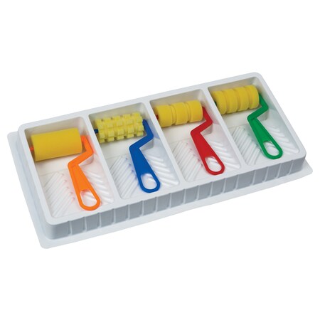 Creativity Street WonderFoam Pattern Rollers + Tray Set, PK2 PAC9086